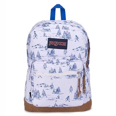 JanSport Right Pack Okul Çantası Beyaz Mavi | TR_JS586