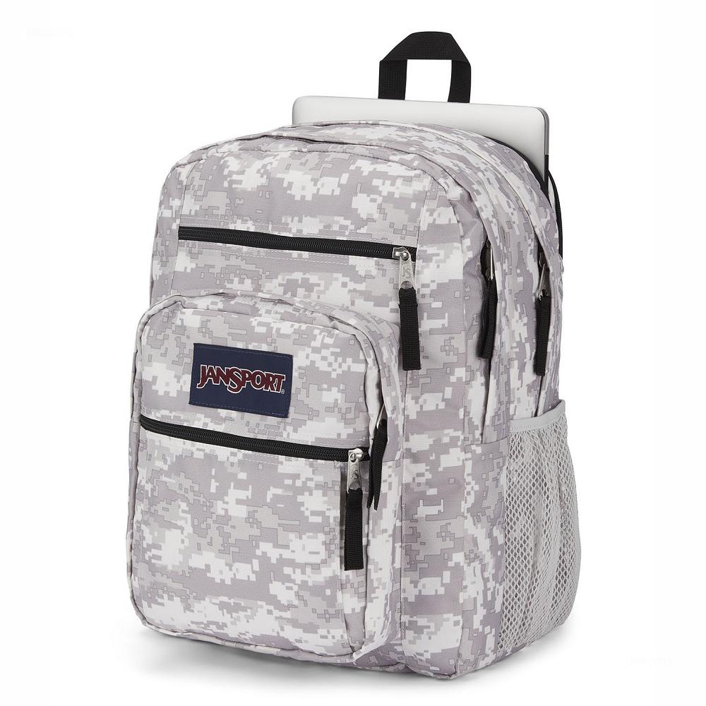 JanSport BIG STUDENT Laptop Sırt Çantası Gri Camo | TR_JS552