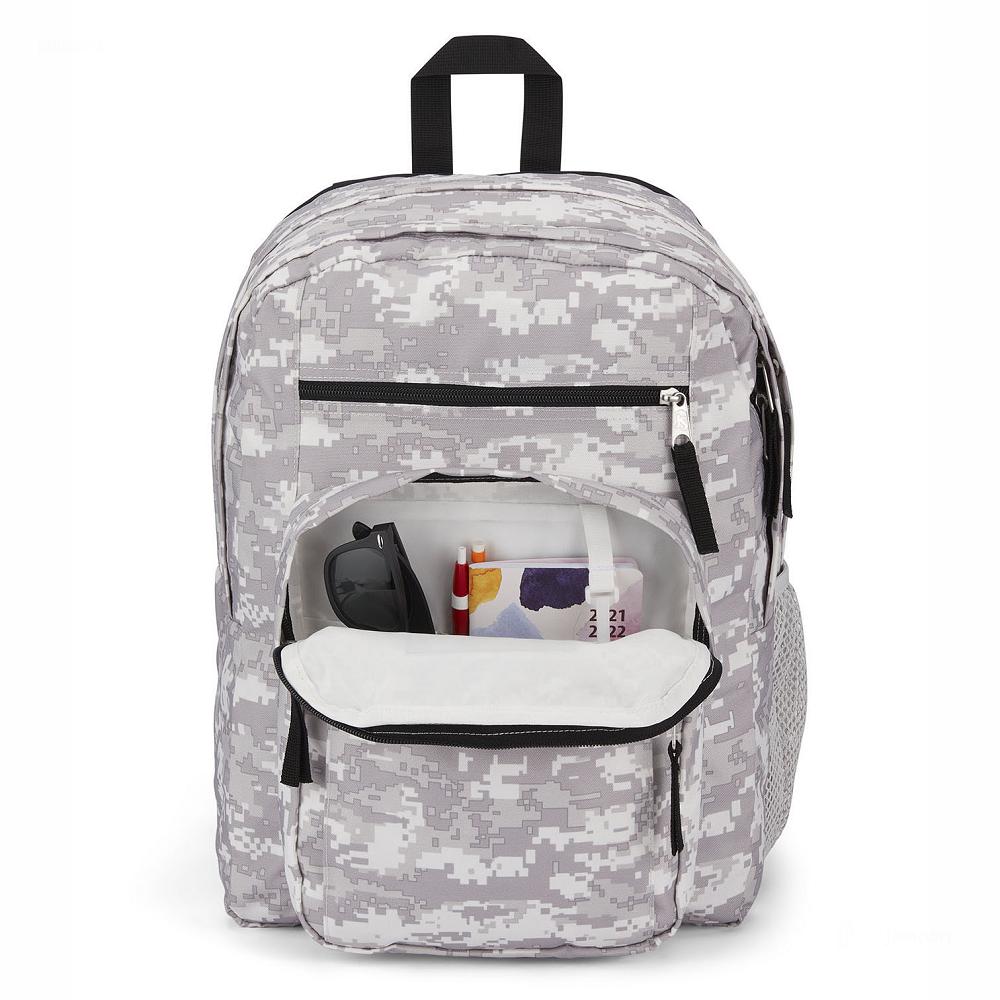 JanSport BIG STUDENT Laptop Sırt Çantası Gri Camo | TR_JS552
