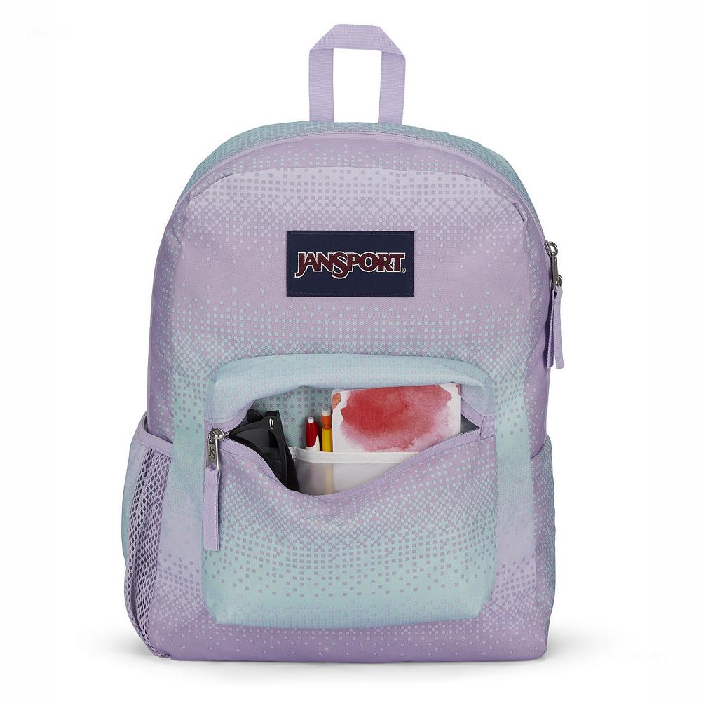JanSport CROSS TOWN Okul Çantası Mor Yeşil | TR_JS378