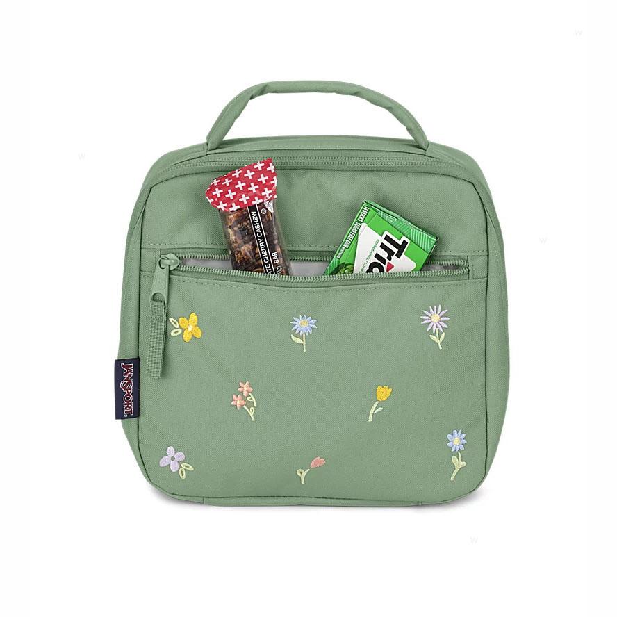 JanSport EMBROIDERED BLOSSOM BUNDLE Laptop Sırt Çantası Yeşil | TR_JS061