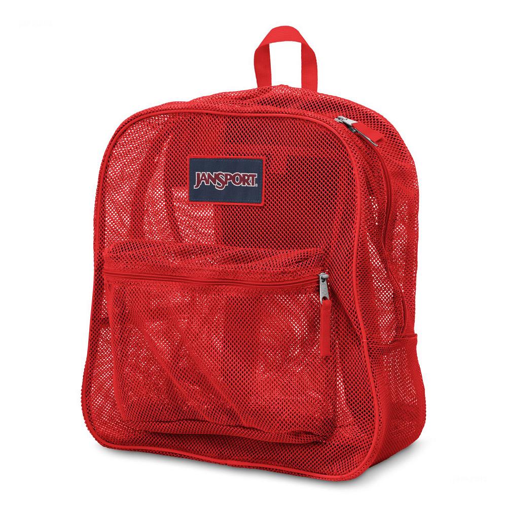 JanSport Mesh Pack Okul Çantası Kırmızı | TR_JS349