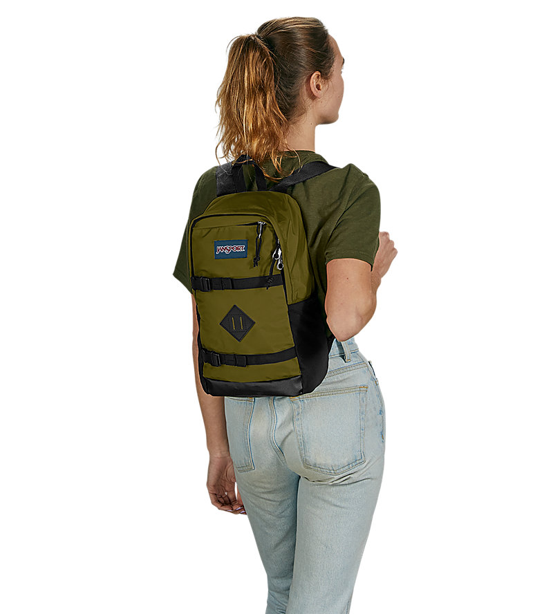 JanSport Off Campus Askılı Okul Çantası Zeytin Yeşili | TR_JS511