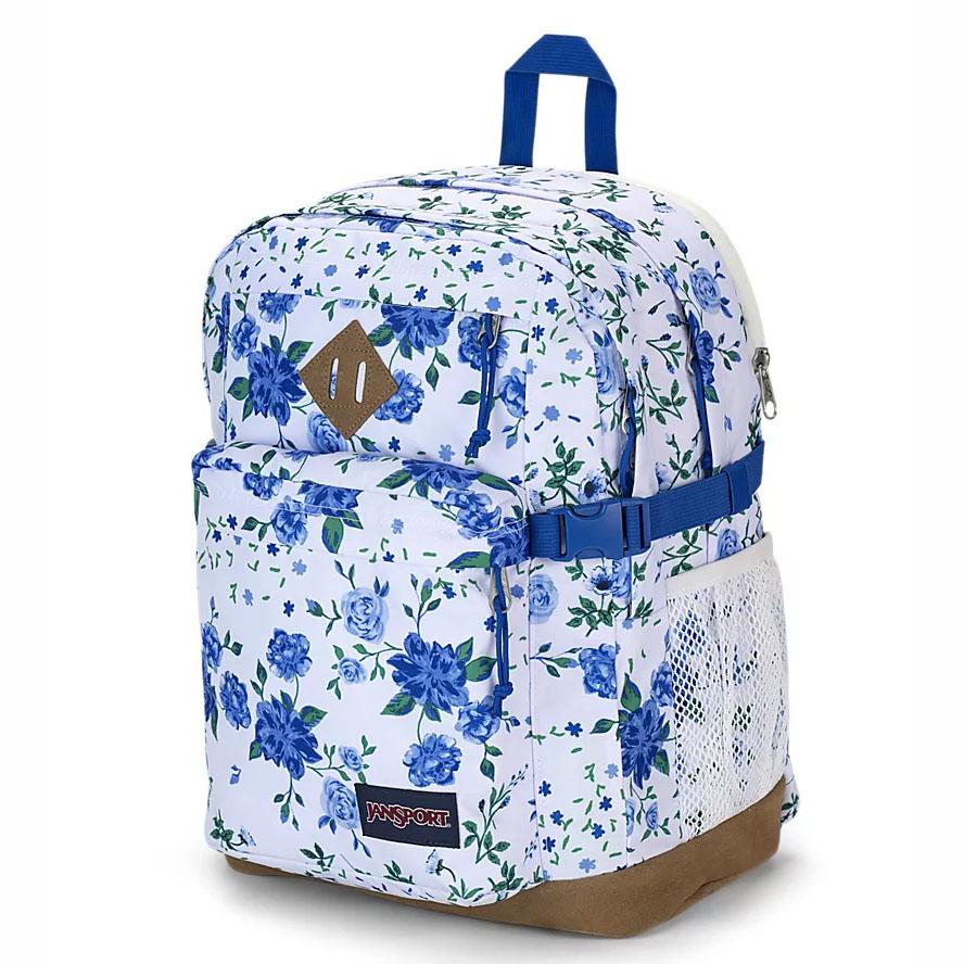 JanSport SUEDE CAMPUS Okul Çantası Beyaz Mavi | TR_JS091