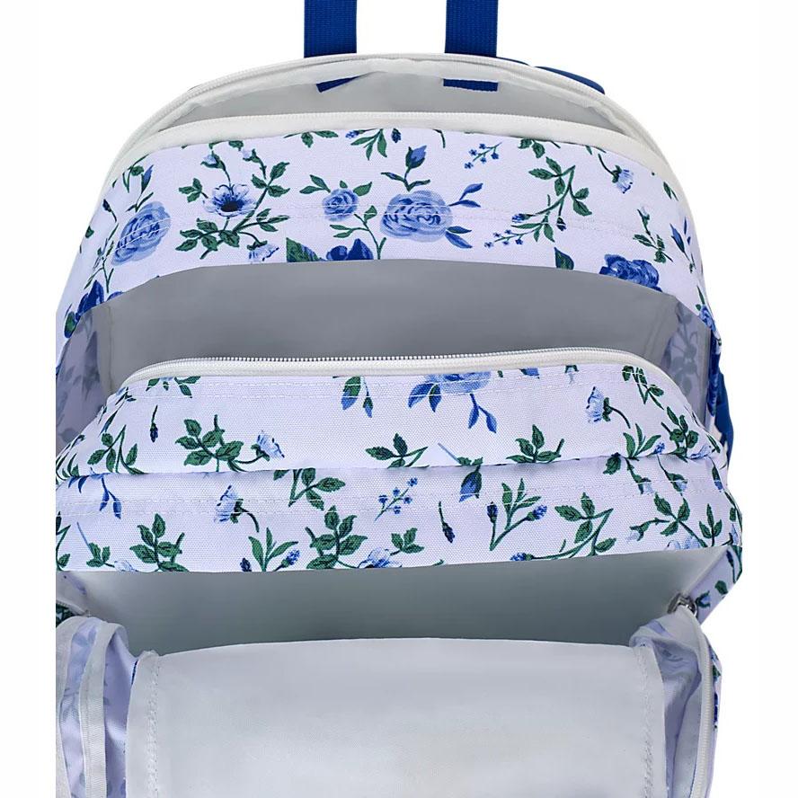 JanSport SUEDE CAMPUS Okul Çantası Beyaz Mavi | TR_JS091