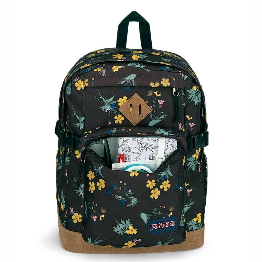 JanSport SUEDE CAMPUS Okul Çantası Siyah Sarı | TR_JS04B