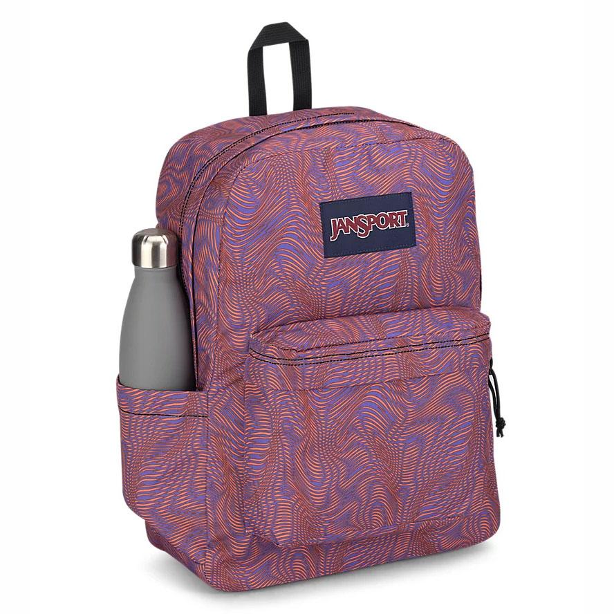 JanSport SuperBreak® Plus Laptop Sırt Çantası Mor Turuncu | TR_JS504