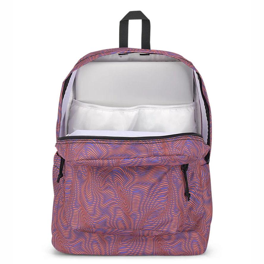 JanSport SuperBreak® Plus Laptop Sırt Çantası Mor Turuncu | TR_JS504
