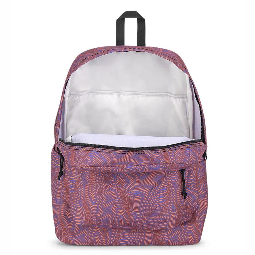 JanSport SuperBreak® Plus Laptop Sırt Çantası Mor Turuncu | TR_JS504