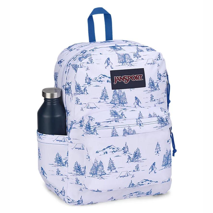 JanSport SuperBreak® Plus Laptop Sırt Çantası Beyaz Mavi | TR_JS555