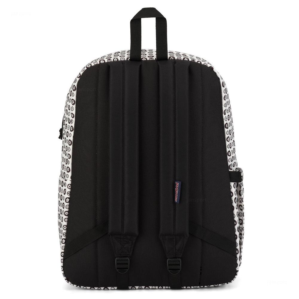 JanSport SuperBreak® Plus Okul Çantası Beyaz Siyah | TR_JS033