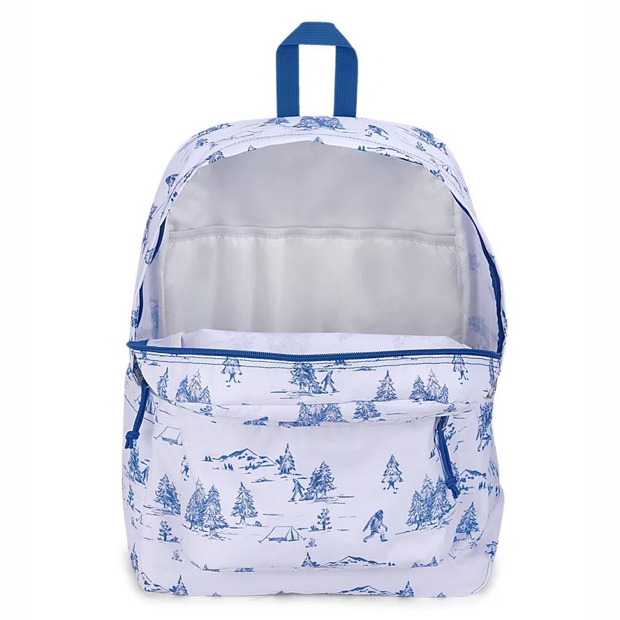 JanSport SuperBreak® Plus Okul Çantası Beyaz Mavi | TR_JS319